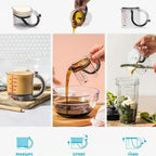 4-In-1 Adjustable Measuring Cup Multi-Functional Measuring Cup With Scraper-Style Seal Base Measurings Cube Cups For Cooking