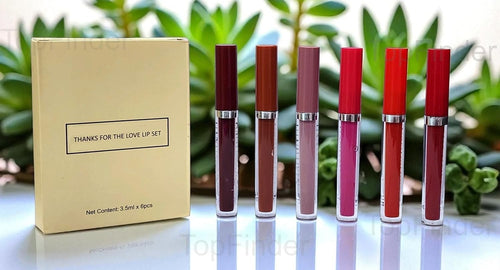Handaiyan 6 Pcs Matte Liquid Lipstick Set - Long Lasting & Waterproof
